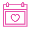 Heart calendar icon